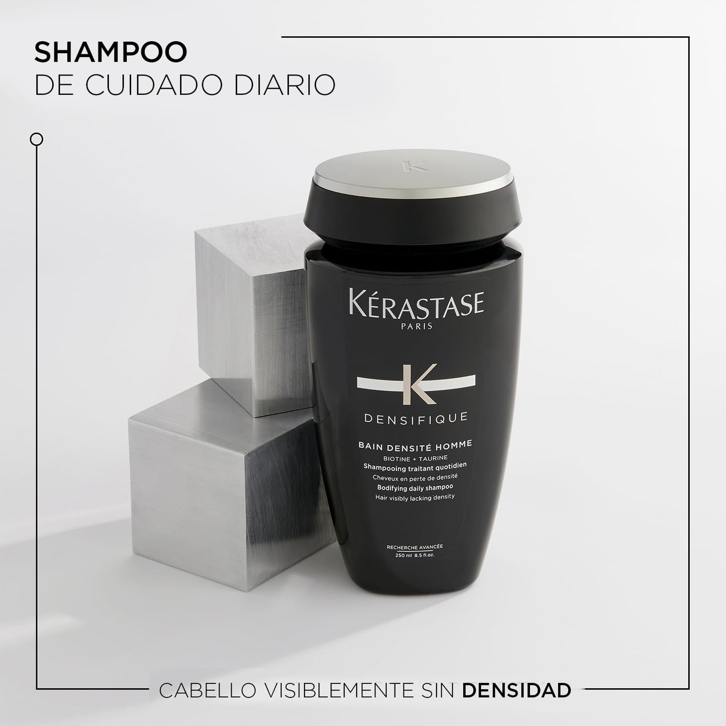 Kérastase Densifique Homme, Thickening & Volumising Shampoo, For Fine Hair, With Biotin & Taurine, Bain Densité, 250ml