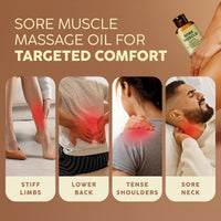 KUKKA essential oils Kukka Sore Muscle Massage Oil for Professional Massages - 100 ml - Made with Eucalyptus & Roman Chamomile, Relaxing Body & Face Oil for Sore Muscles, Spa & Yoga, Fast-Absorbing