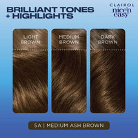 Clairol Nice'n Easy Crème, Natural Looking Oil Infused Permanent Hair Dye, 5A Medium Ash Brown