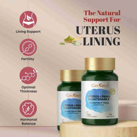 GinSen Uterus-Lining Maintenance,Support Optimal Uterus Thickness, Reproductive Function, 150 Capsules, Vegan Approved Supplement, Herbal Extract & Vitamins Made in UK