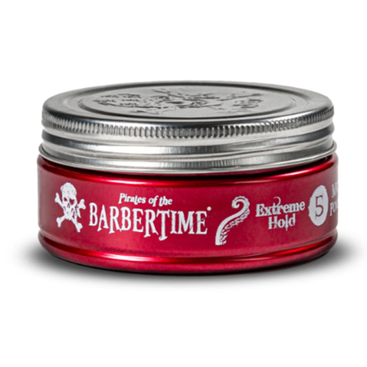 BARBERTIME Hair Styling Matte Clay Wax | No5 Burgendy Matte Clay Pomade | Natural Messy Look Extreme Hold 150 ml