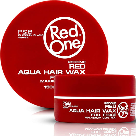 Red One Hair Styling Aqua Wax Red 150ml | Edge Control | Hair Gel Wax | Ultra Hold | Strawberry Scent | Men & Women Hair Wax | Maximum Control