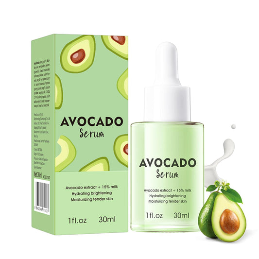 Avocado Face Serum, Hydrating Serum with 15% Milk, Soothing Hyaluronic Acid Serum, Serums Skincare, Avocado Face Serum for Women, Redness Relief, Dry Skin & Skin Barrier Repair, Lightweight