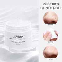 LANBENA Blackhead Mask (30g), 60 Pieces Nose Pore Strips, Note: Cream Goes Dry out/Gunk below 25 Degrees, Place Bottle in Boiling Water to Soften