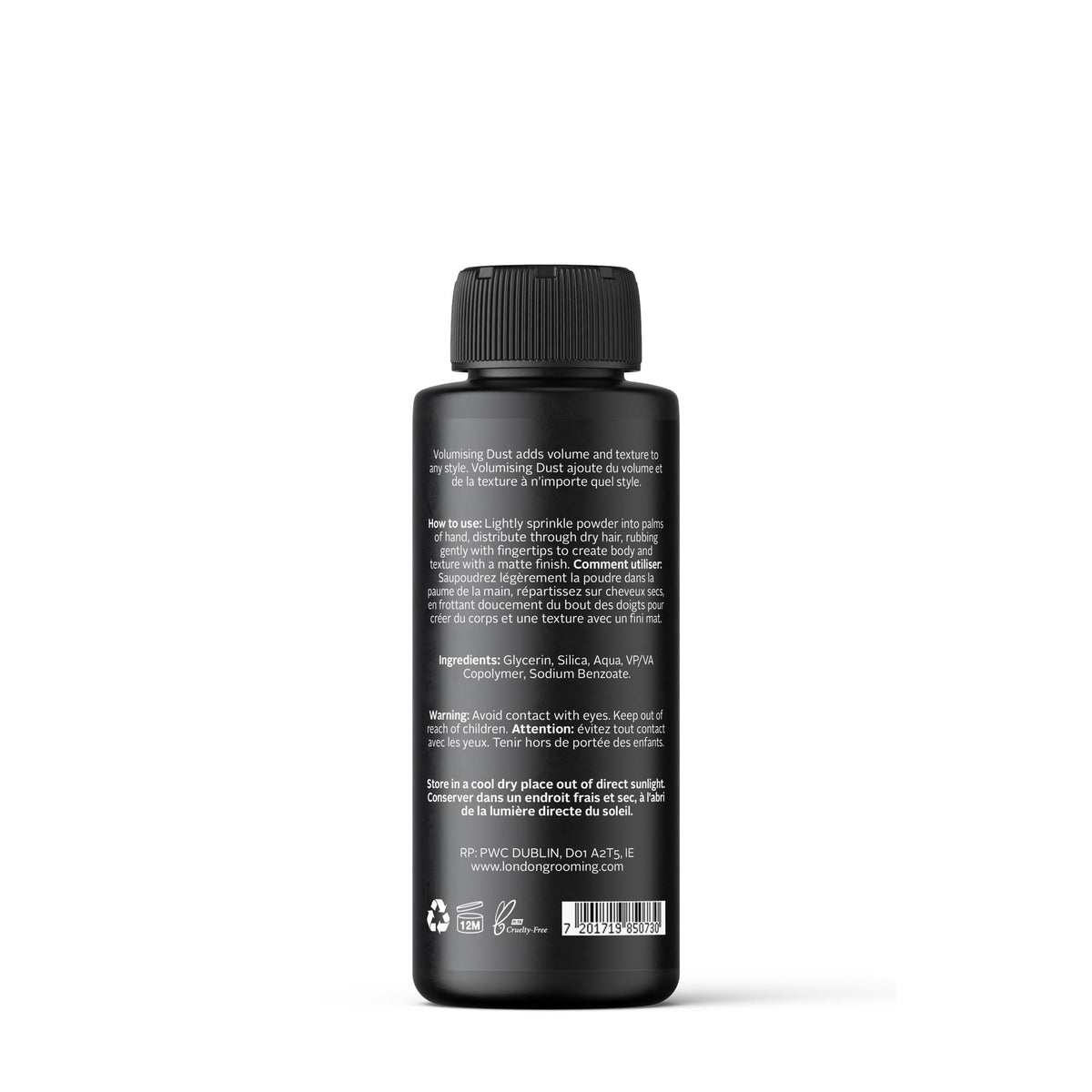 The London Grooming Company Hair Powder Men | Volumising Matte Hair Texture Powder | Medium All-Day Hold | Hair Dust - Hair Styling Powder - Mens Hair Styling | 20g (0.7 Oz)