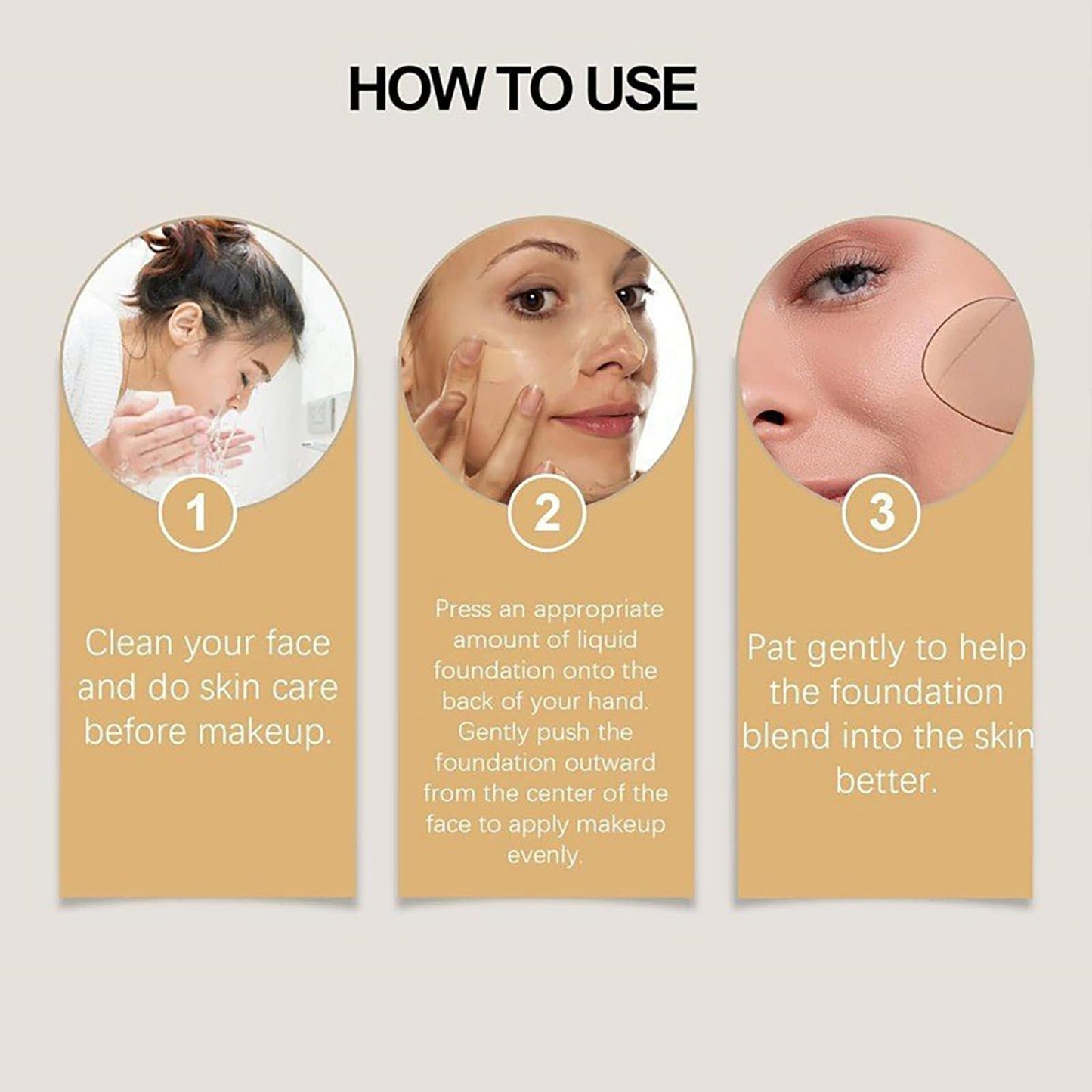 OlymGrow Color Changing Foundation with Color-Adjusting Warm Tone Technology – Hydrating, Poreless Concealer Cream for Mature Skin. Waterproof, Long-Lasting SPF15 Coverage, 30 ml