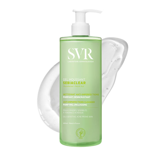 SVR Sebiaclear Salicylic Acid Face & Body Wash for Acne 400ml