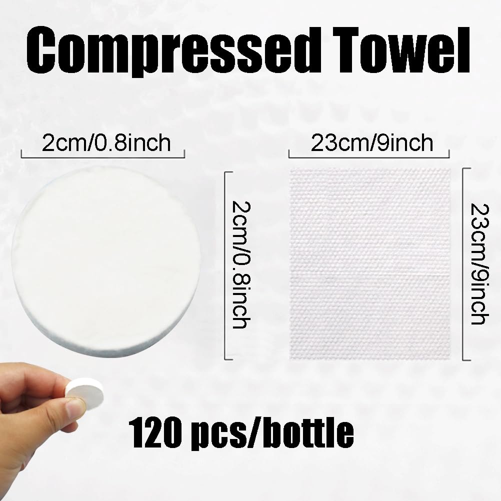 HI FINE CARE Compressed Towel, Magic Tablets Towel Napkin Tissue Portable Soft, Durable, Reusable Towels for Camp, Travel, Home, Hotel, Outdoor