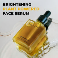 Karmic Skin Brightening Vitamin C Face Serum: With Saffron & Vit. E | Hydrate & Reveal Bright Glowing Skin | Correct Dark Spots | Treat Hyperpigmentation | Organic Facial Oil Skin Care | Women & Men