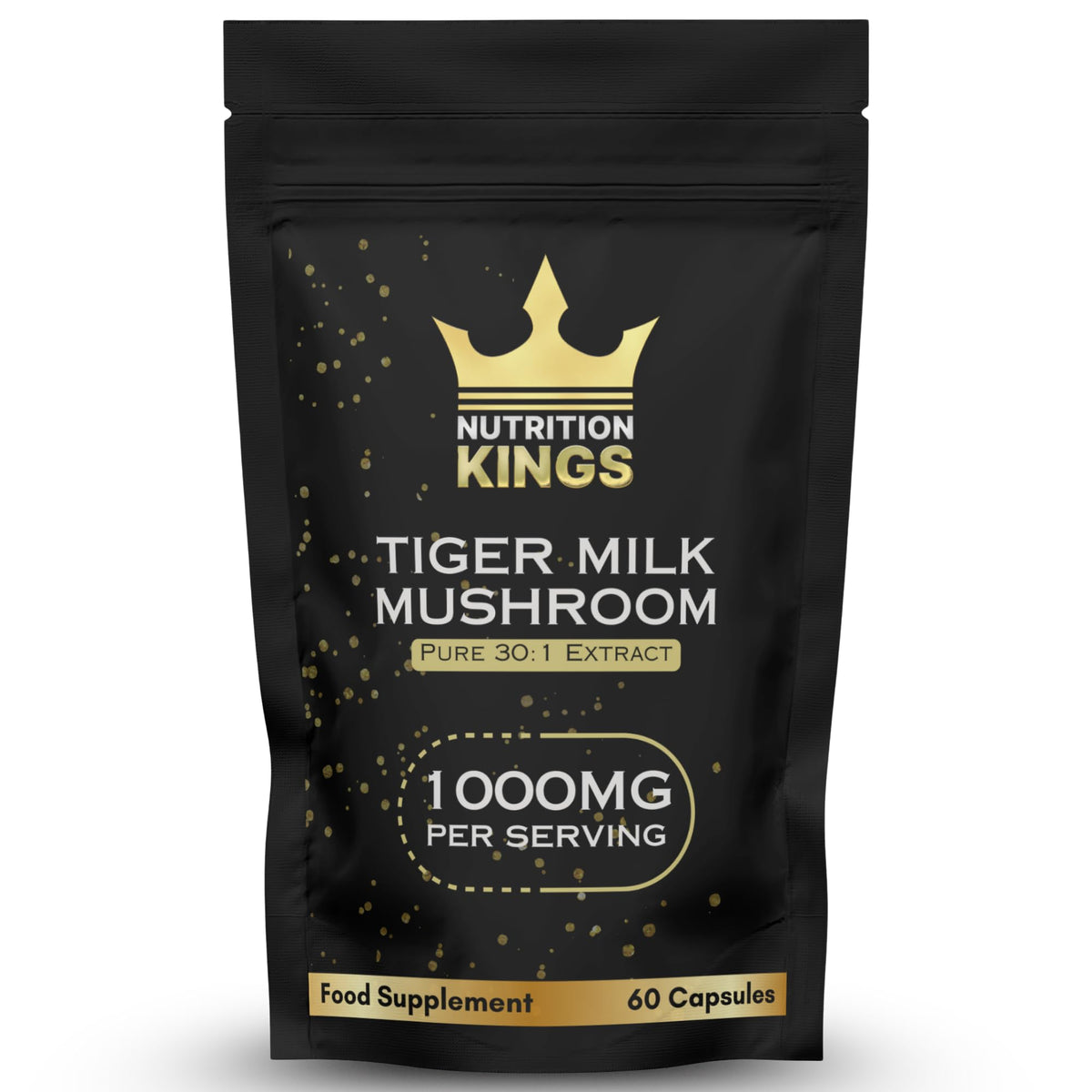 Tiger Milk Mushroom – Lung & Immune Support Supplement – Vegan Herbal Blend with Functional Mushrooms – 60 Vegan Capsules – by Nutrition Kings