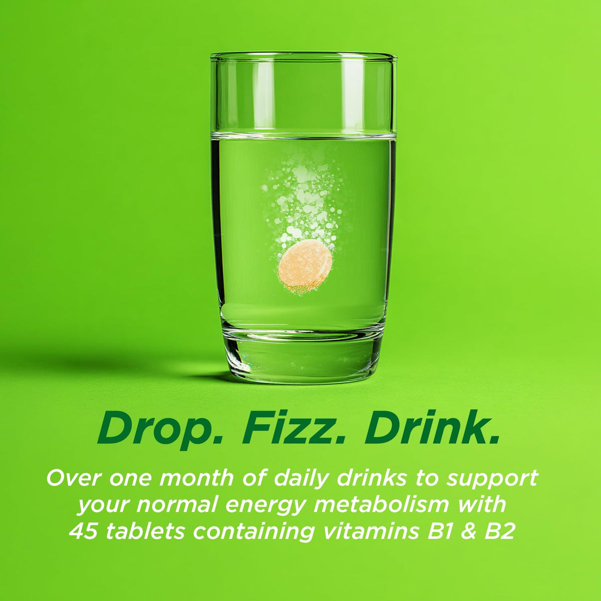 Berocca Energy Effervescent Tablets Including B Vitamins, Magnesium & Zinc - Vitamin C - Support Energy Release & Immune System* - 60 Tablets - Orange Flavour