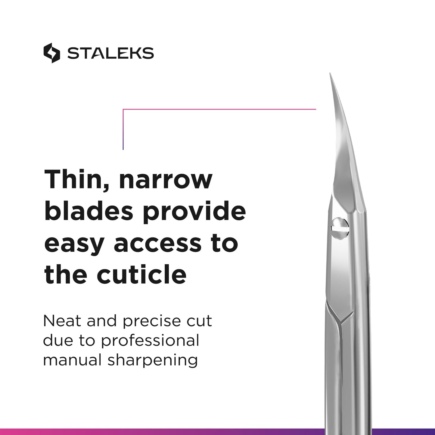 Staleks STALEKS PRO Expert 50 Type 1 Professional Cuticle Scissors - Pack of 1 pcs - Model SE-50/1
