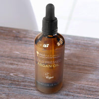 PraNaturals 100% Moroccan Pure Natural Argan Oil for Face & Body 100ml – Rich in Vitamin E for Healthy Skin, Hair & Nails – No Parabens or SLS – Vegan, Cruelty-Free