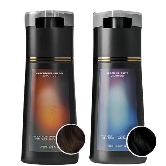 SingHao Polar Hair Dye Shampoo,Hair Care Dye Shampoo,Permanent Hair Dy/e,Colour Shamp/oo to Cover Grey Ha/ir,Natural Ha/ir Dy/e Sha/mpoo,Sh/ampoo for Color Treated H/air,Anti Grey Sha/mpoo#Dark Brown &Black