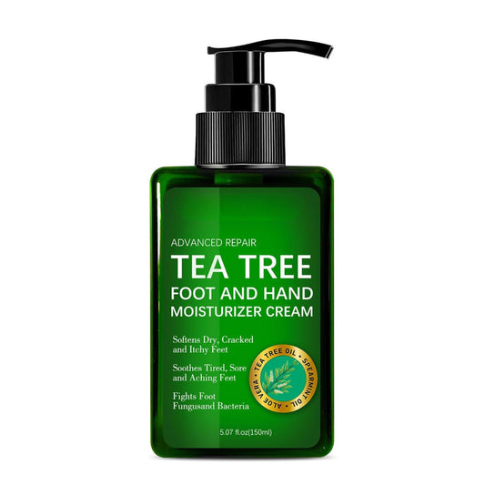 ISBEAUSOLS Tea Tree Oil Foot and Hand Cream 150ML, Foot Cream For Very Dry Feet, Cracked Heel Repair Cream, Tea Tree Cream, Intensive Moisturizer Heel Balm For Cracked Heel,Softens Feet&Hand&Knee