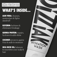 DIZZIAK Hydration Wash: Hair Shampoo, Scalp-Friendly Cleanser, Deep Cleansing & Long Lasting Hydration for All Hair Types, Refreshing & Smoothing, Vegan - 200ml