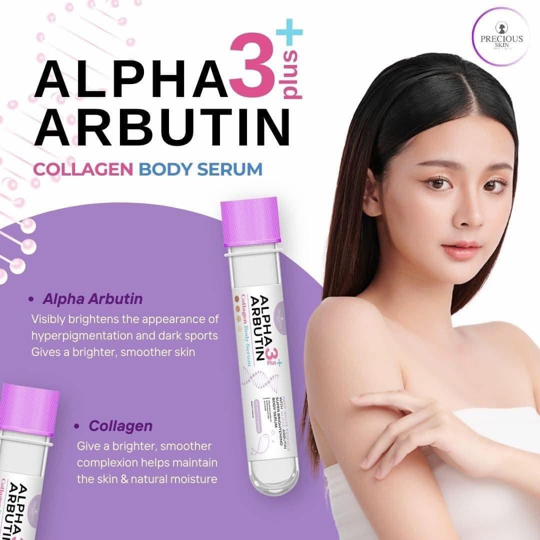 Alpha 3Plus Arbutin Collagen Body Serum, Pink, Super Brightening Body Serum 45ML