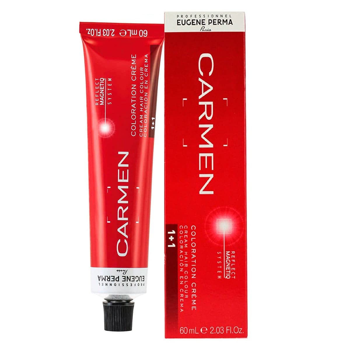 EUGENE PERMA Tube Carmen 60 ml N°4.45 Châtain Cuivré Acajou