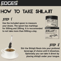 Edges 100% Shilajit Resin 30g, Original Himalayan Shilajit - Gold Grade Pure, Rich in Fulvic & Humic Acid, Minerals, Immune Support & Energy Booster - 2 Month Supply (30g)