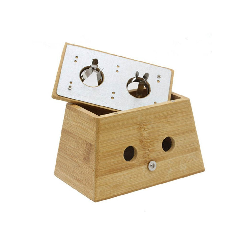 Winterworm Bamboo Healing Box for Moxa Moxibustion Medicine Therapy (Two Hole)