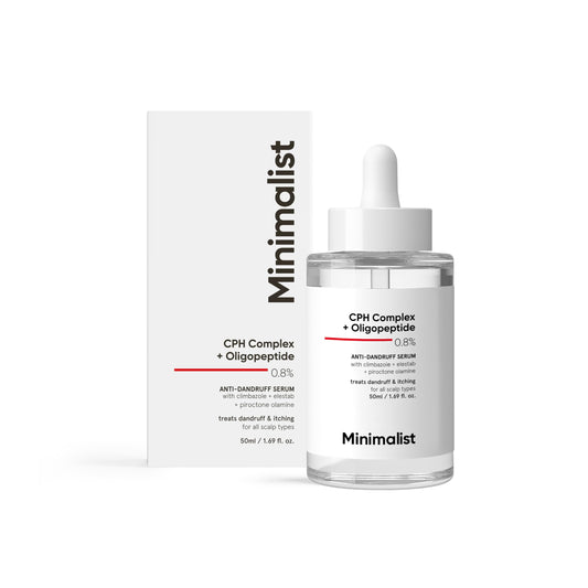 Minimalist Anti-Dandruff Hair Serum for Scalp | Pre Shampoo Treatment with CPH Complex & Oligopeptide 0.8% | With Elestab Advanced Anti Dandruff Molecule | For Women & Men | 50ml