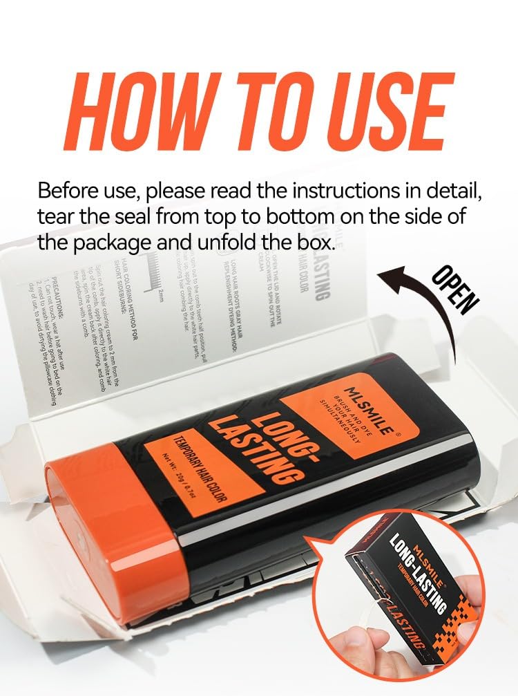 Generic Long-Lasting Temporary Hair Colour Brush, 20g (Dark Brown)