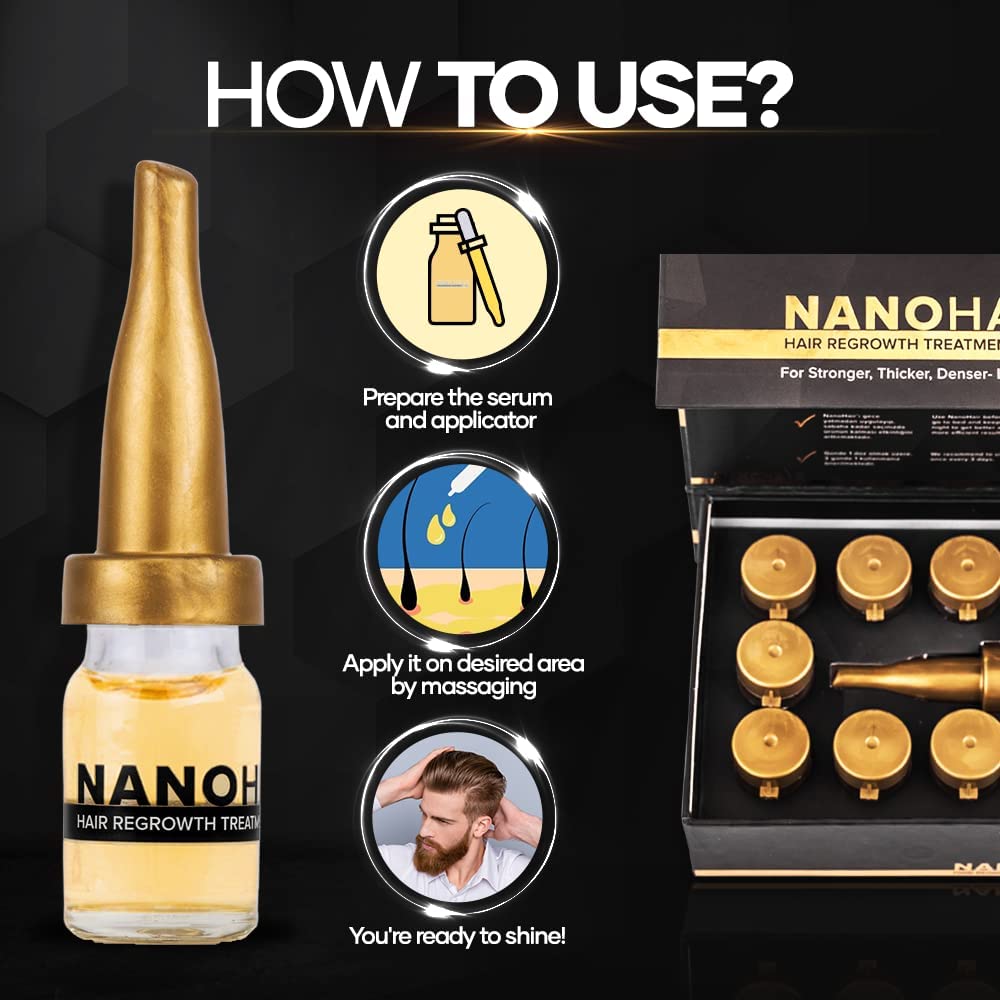 Nano Hair by Bubbly NanoHair by Bubbly Multi Effect Hair Strengthening Serum, Hair Treatment Oil Serum To Make Your Hair Look Stronger, Longer and Healthier, 0.17 Fl Oz/5 mL x 10 pcs