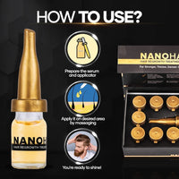 Nano Hair by Bubbly NanoHair by Bubbly Multi Effect Hair Strengthening Serum, Hair Treatment Oil Serum To Make Your Hair Look Stronger, Longer and Healthier, 0.17 Fl Oz/5 mL x 10 pcs
