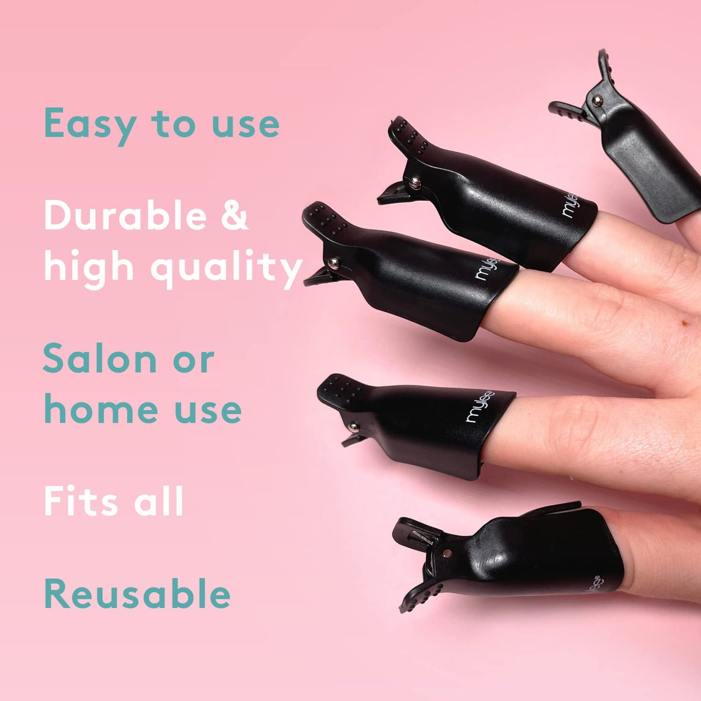 MYLEE Mylee 10 PCs Soak Off Nail Clips Set, Acrylic Nail Art Remover, Plastic