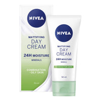 Nivea NIVEA Oil Free Moisturising Day Cream (50 ml), Combination and Oily Skin Moisturiser, Mineral Infused Day Cream, Skin Care Essentials