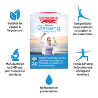 Red Kooga Ginseng Multivitamins and Minerals, with Vitamins B2, B6 and 12 and Niacin, Zinc and Iron, Pack of 32 Tablets