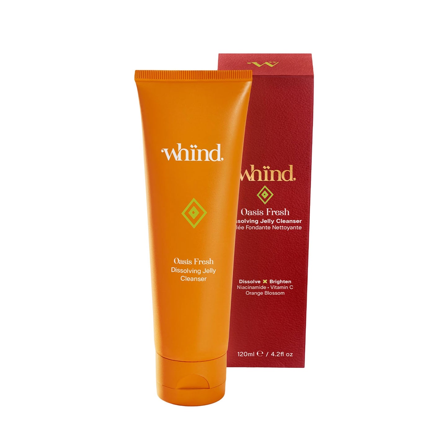 Whind whind Facial Cleanser - Oasis Fresh Vitamin C Face Cleanser with Niacinamide to Hydrate, Brighten and Remove Make Up. Moisturizing Face Wash for Women. All Skin Types, 120ml