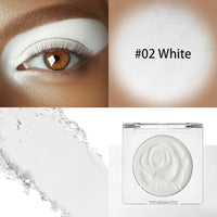 DE'LANCI Single Pearl White Eyeshadow Palette, White Matte Eyeshadow Makeup, Waterproof Well - Pigmented White Eyeshadow, White Basic Eyeshadow, Ghost Bride Makeup, Vegan #02