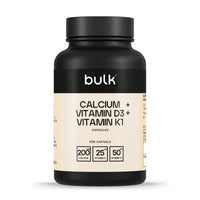 Bulk Calcium, Vitamin D3 and Vitamin K1 Capsules, Pack of 270