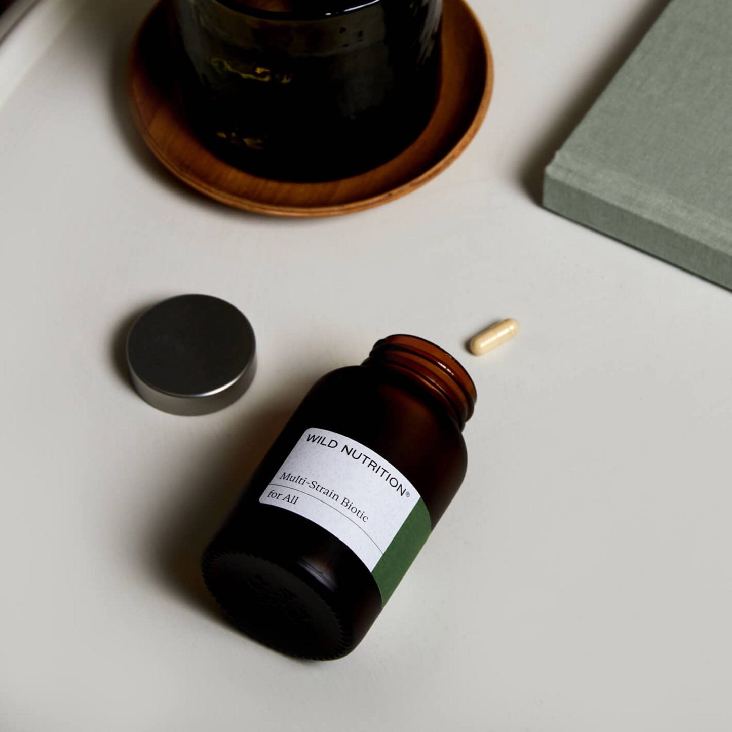 Wild Nutrition WILD NUTRITION Food-Grown® Multi Strain Biotic | Probiotics for Gut Health 30 Billion Live Bacteria | Lactobacillus, Acidophilus, Bifidobacterium | 8 Key Strains of Bacteria | Vegetarian | 30 caps