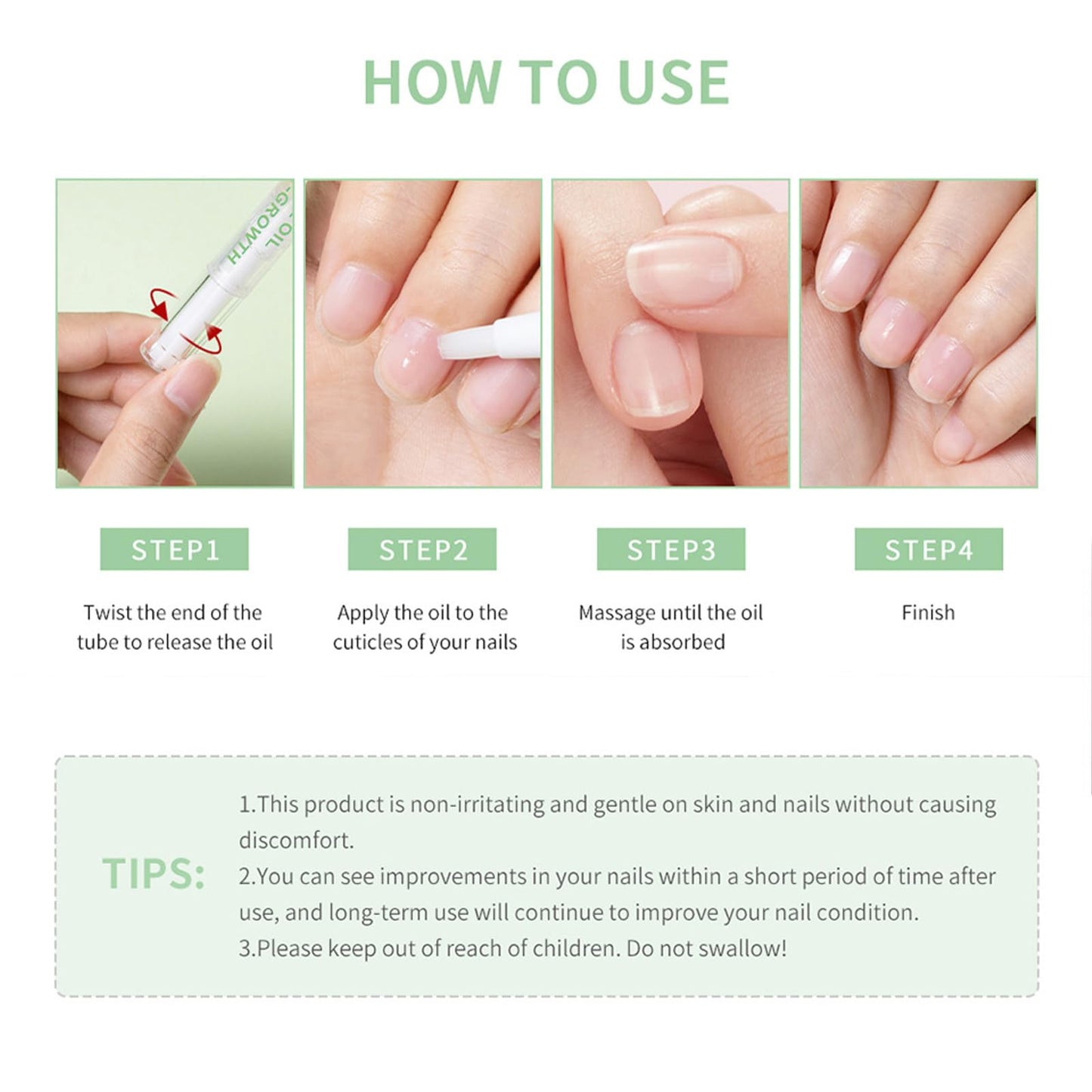 Generic 2 PCS Radiant Nail Growth Oil Pen - Cuticle and Nail Hydration Smooth Application Compact and Portable Design - Travel Friendly Quick Use Pen Applicator for Moisturize Dry Nails