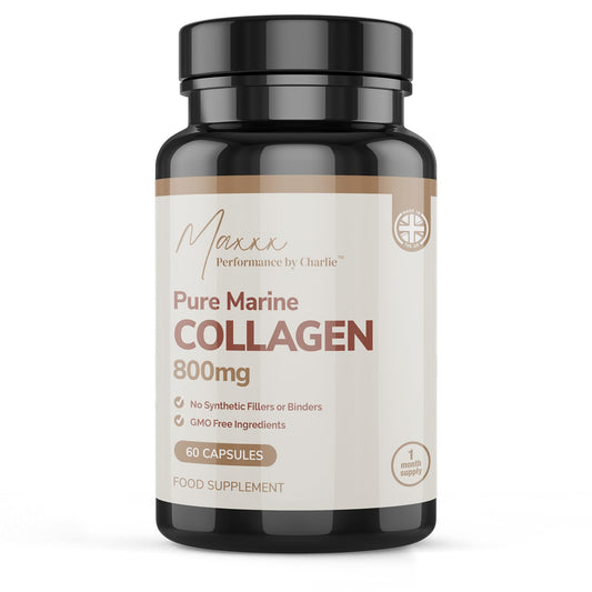 Maxxx Performance by Charlie 100% Pure Marine Collagen Capsules,800mg GMO-Free Made in The UK