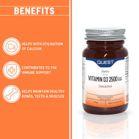 Quest 2500IU Vitamin D 90 Tablets, 90 Tablet