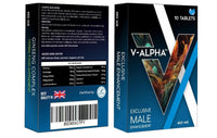 V-ALPHA - Longer, Stronger, and Harder – Performance and Stamina Endurance Booster Herbal Supplement for Men with Ginseng – 10 Tablets