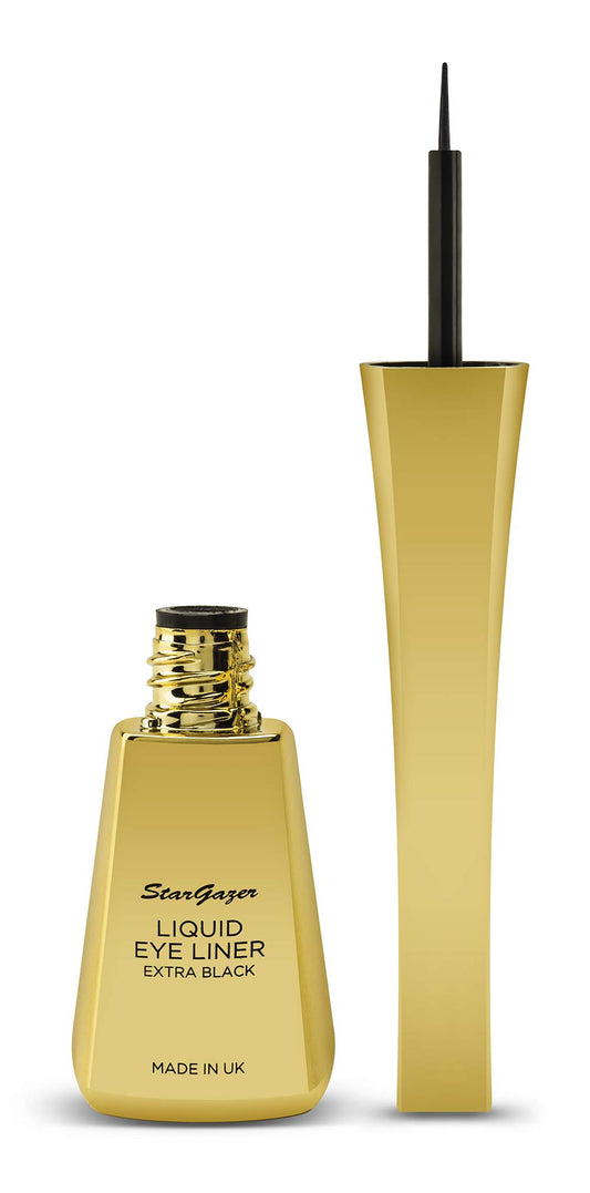 Stargazer Super Black Long-lasting Liquid Eyeliner With Fine Brush Applicator.