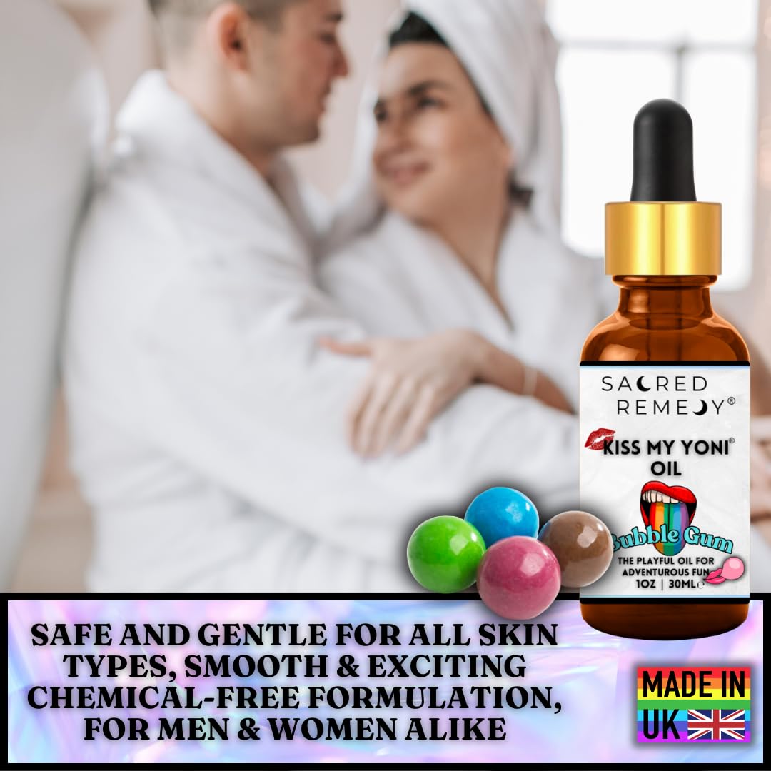 Kiss My Yoni Oil BUBBLEGUM Premium Body Lotion Rub. Non-Sticky, 30ml, Massage Oil. Vegan, Natural, Organic, Non-Toxic.