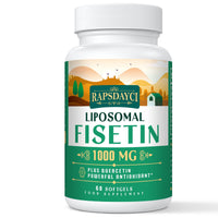 Liposomal Fisetin with Quercetin - High-Potency 1000mg Combo Antioxidant Supplement for Optimal Health - 60 Softgels Per Bottle (Pack of 1)