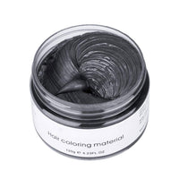 TEEROVA Hair Color Wax, Instant Hair Dye Wax Temporary Hairstyle Cream Mud 4.23 oz Hair Pomades Natural Hairstyle Wax for Men and Women (Black)