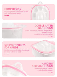 Yokilly Nail Soaking Bowl,2PCS Soak Off Gel Polish Dip Powder Remover Manicure Bowl with Triangle Cuticle Peeler and Stainless Steel Cuticle Pusher Nail Art Tool (Pink)