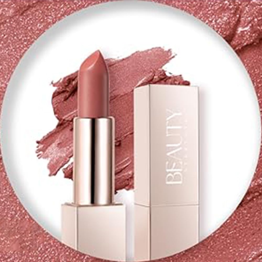 XINYUNXIN Beauty Searcher Metallic Shine Lipstick Makeup for Woman Velvet Matte Lipsticks Moisturizing No-Stick Cup Lip Makeup, Long Lasting 24H Waterproof Shine Lip Gloss (#5)