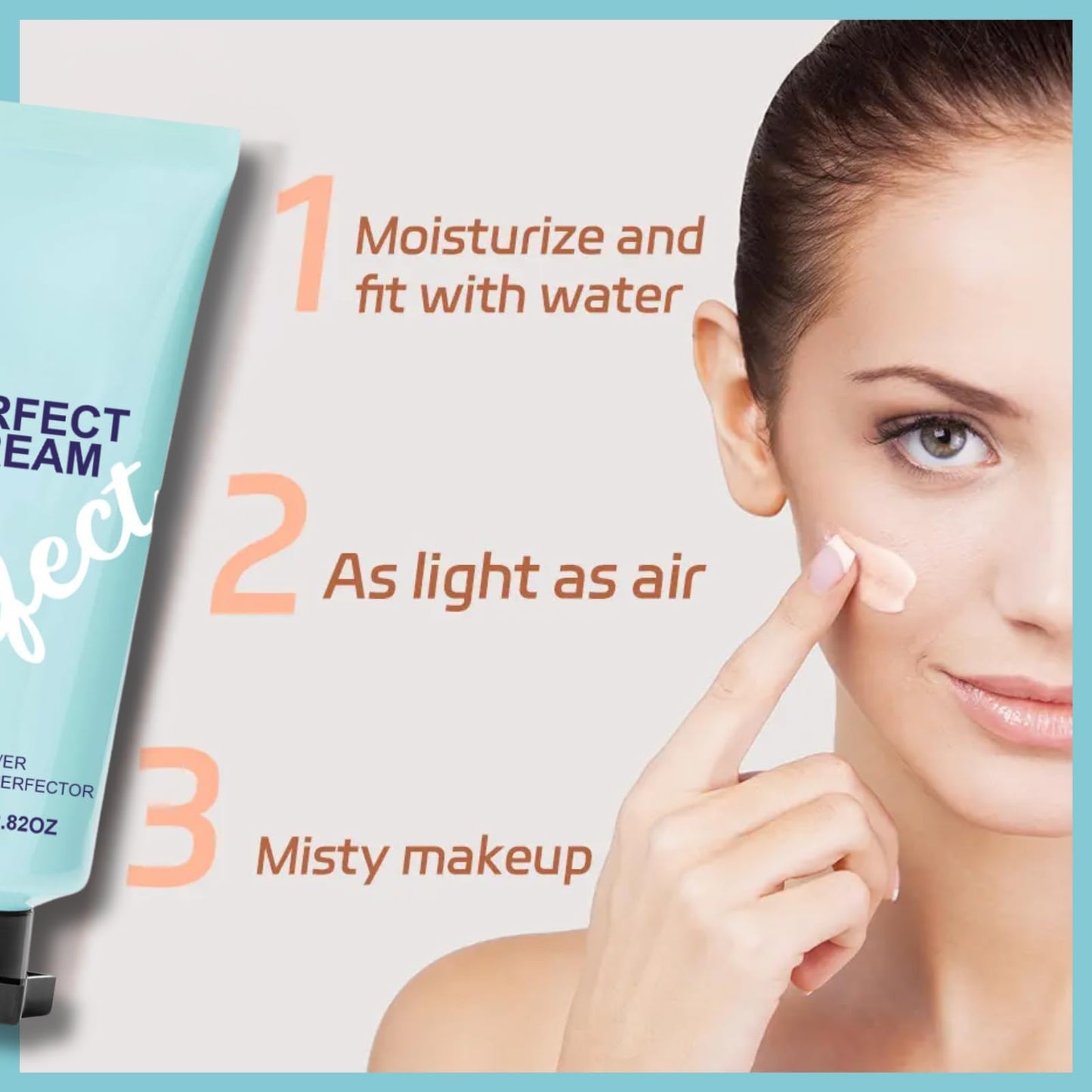 HERBENJOY 2pcs CC Cream Foundation,All-Over Complexion Perfector for Covers Scars & Imperfections,Waterproof Long-Lasting Hydrating Skin Tint Full Coverage Concealer,Covering Corrector Face Concealer Smooth