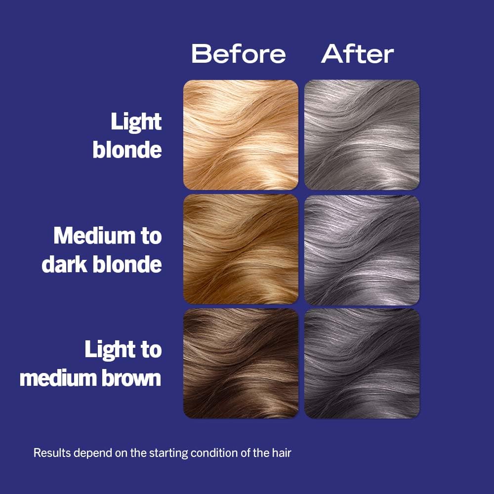 Schwarzkopf LIVE Urban Metallics Vibrant, Long Lasting, Permanent Silver Hair Dye, Infused with Coconut Oil for Shiny Hair - Dusty Silver U72