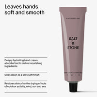 Salt & Stone Hand Cream for Women & Men | Hydrates, Nourishes & Softens Skin | Restores Dry Cracked Hands | Fast-Absorbing | Cruelty-Free & Vegan | Black Rose & Oud 2 fl oz