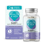 Health and Her Health & Her Perimenopause Mind+ Tablets for Women - Day & Night Bundle - Support for Cognitive Function, Mental Energy & Wellbeing and Poor Sleep - 1 Month Supply (Bundle)