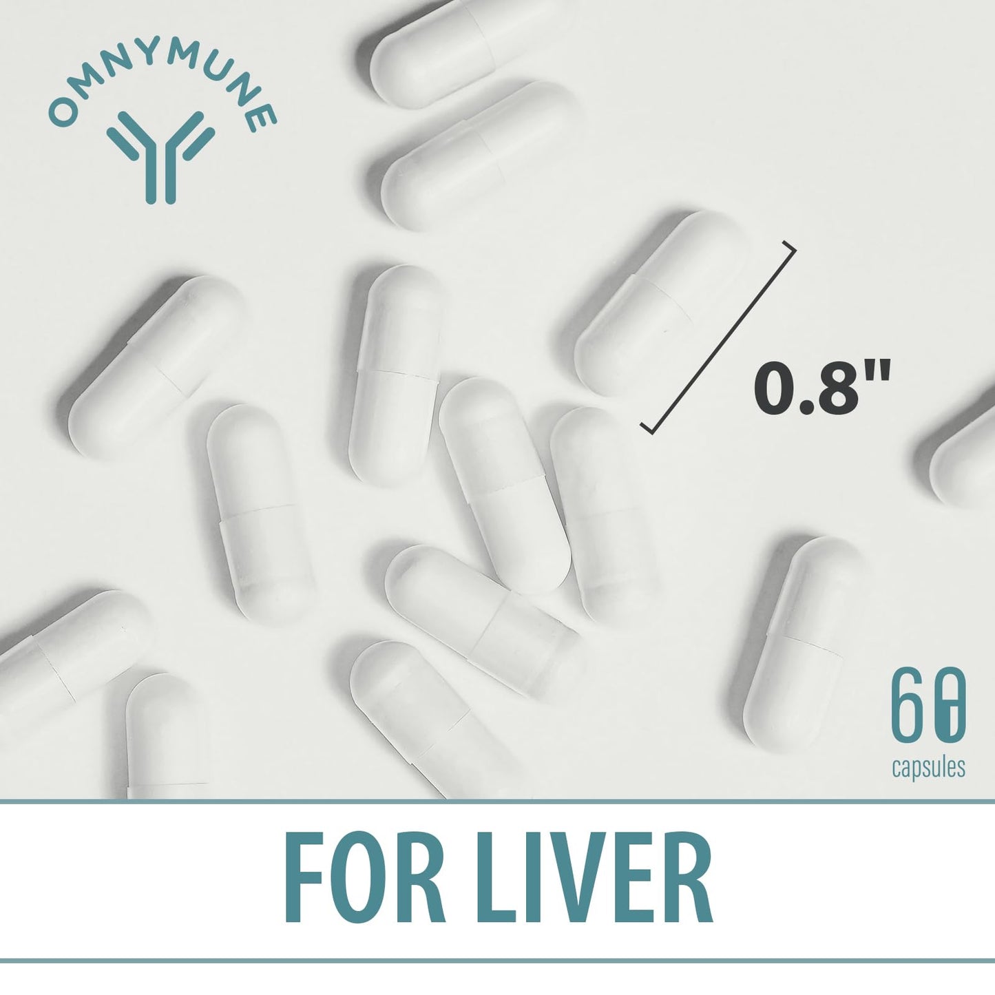 Omnymune TUDCA Liver Support Supplement, Tauroursodeoxycholic Acid Complex 1000mg Per Serving, Bile Salts for Detox & Repair, Kidney & Gallbladder Support, 60 Capsules